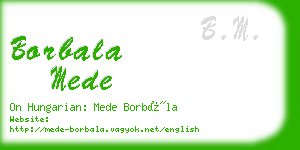 borbala mede business card